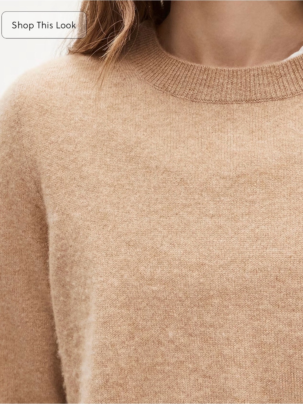 NWT J. CREW Cashmere classic-fit crewneck sweater heather camel M *NOTE* BA400 - Picture 16 of 16